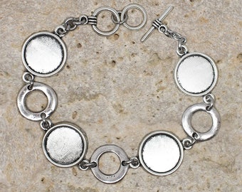 Bracelet 14 mm round cabochon