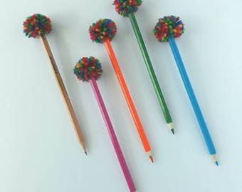 Cute, Pom Pom, Pencils.