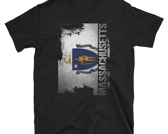 Massachusetts State Flag T-Shirt Massachusetts Hometown Shirt Massachusetts Gift