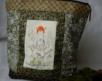 Red haired fairy project bag