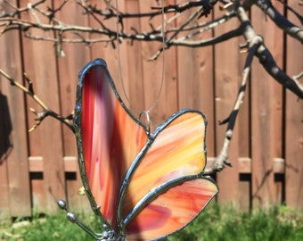 Stained glass butterfly suncatcher