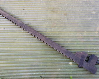 Giant wood working screw clamp, vintage French
