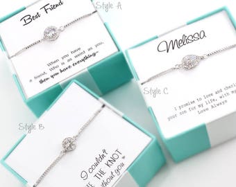 Wedding Bracelet Platinum plated Zirconia Bracelet CZ Bracelet Bridesmaid Bracelet Wedding Jewelry Bridal Bracelet Bridal Jewelry Gift