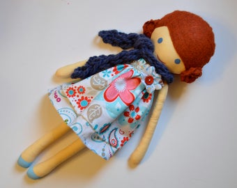 Cloth Doll - Auburn Haired Girl
