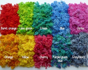 Hand-dyed wool nepps choose any color