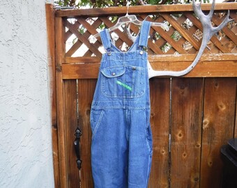 Vintage Key denim bib overalls 32x30