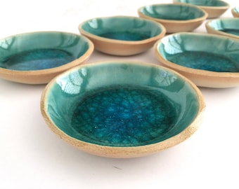 Small Ceramic Bowl, Small Ceramic Dish, Ceramic Ring Dish, Ring Holder, Wedding Favor, Something Blue, Birthday Gift, Gifts for Her