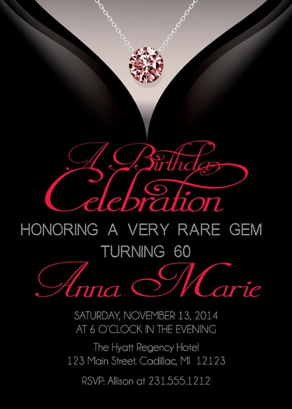 invitation debut letter Invitations Birthday Invitation Birthday 60th Adult