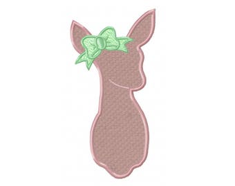 Applique Doe...Instant Download...Applique Machine Embroidery DESIGN NO. 878