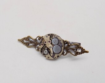 Steampunk tie clip. Steampunk tie clip. Steampunk tie bar.