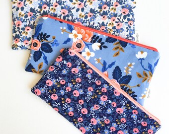 Womens Zipper Pouch, Pencil Pouch, Pencil Case, School Supplies, Cosmetic Bag, Purse Organizer, Gift For Her