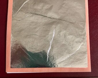 Silver Foil Sheet 3-1/4″ x 3-1/4″ for Enameling