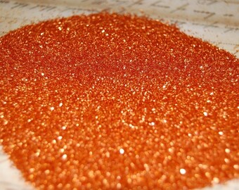 Orange Vintage German Glass Glitter