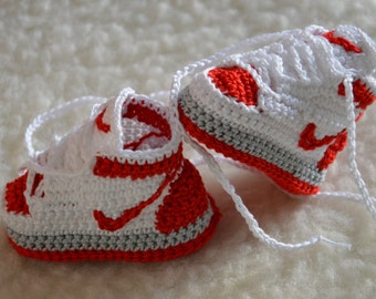 Nike Air Jordan 1 Crochet Baby Booties