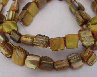 wire 47 53 x 6 mm 8 mm shell pearls a taupe yellow Pearl