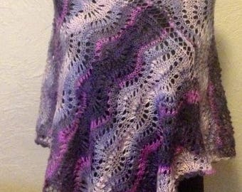 Hand knitted poncho