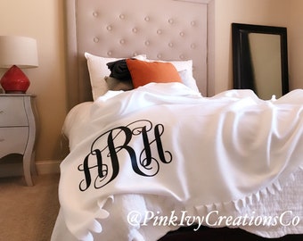 personalized stadium blanket, monogram throw blanket, custom lap blanket, fleece blanket, dad gifts from son, monogrammed gift, best selling