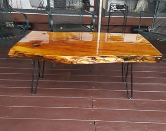 Springtime Live Edge Hand Made Sycamore Coffee Table