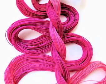 Size 20 "Raspberry Sorbet" hand dyed tatting thread 6 cord cordonnet crochet cotton