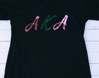 Pink and Green Metallic AKA T-shirt