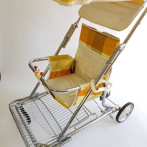 Vintage Rare Folda Rola Chrome and Vinyl Stroller