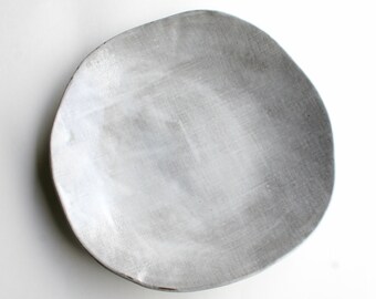 Ceramic Bowl, Handmade Ceramic Serving bowl, Ceramic Dinnerware, White bowl