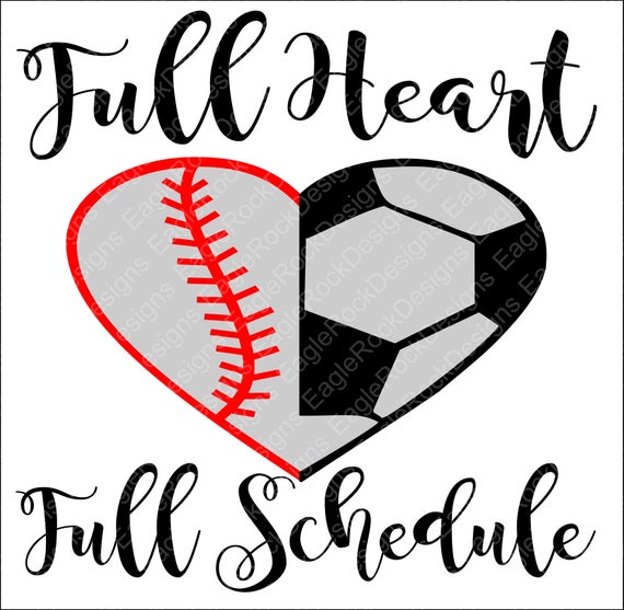 Download Full Heart Full Schedule Baseball Heart SVG DXF EPS Png