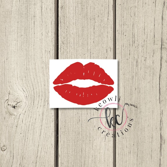 Kiss Vinyl Decal Style 4 Lips 9647