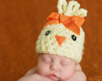 Newborn Chick Hat, Newborn Photo Prop, Easter Photo Prop, Newborn Girl Hat, Yellow Hat, Newborn Bird Hat, Easter Hat, Newborn Easter