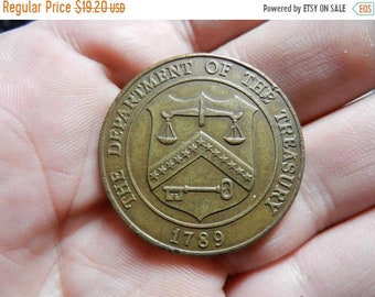 Spring Sale Vintage Department of the Treasury Coin Token Medal Part of Large Token Collection