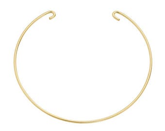 Sterling Silver or 14/20 Yellow Gold-Filled Double-Hook Bangle Bracelet Component