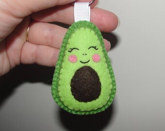 plush avocado keychain