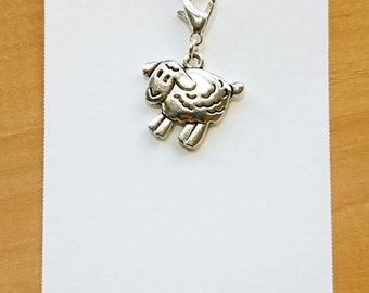 Sheep Progress Keeper, Knitting Marker, Crochet Stitch Marker, Removable Stitch marker, Zipper Pull for your Project Bag