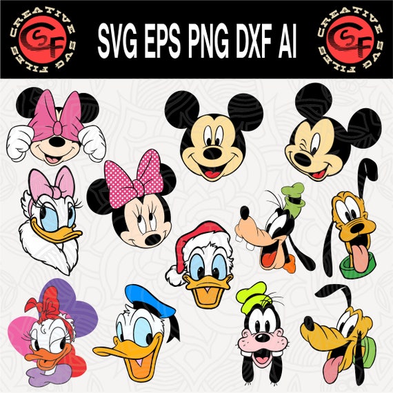 Disney svg Mickey svg Donald Duck svg Minnie svg Goofy