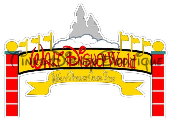 Download Disney SVG clipart Title Walt Disney World Sign Mickey Mouse