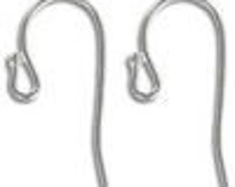 Silver plated ear wires (10 pair)