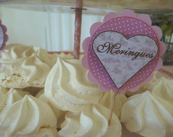 Custom label embossed - Theme Vintage Shabby