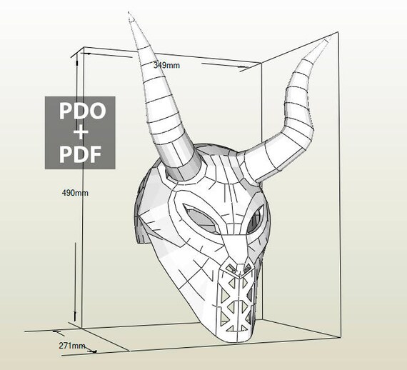 Killmonger Black Panther mask helmet pepakura pdo pdf