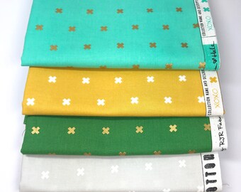 Cotton & Steel Basics - XOXO Half Yard Bundle - 5 Pieces - Rashida Coleman Hale - RJR Fabrics