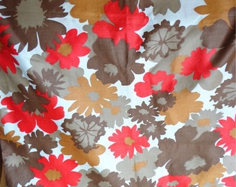 Vintage Schwartz Liebman Textiles Fabric, Floral Pattern, ONE YARD