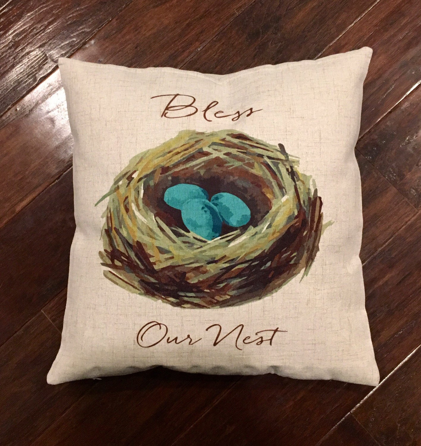 Bless our nest pillow cover