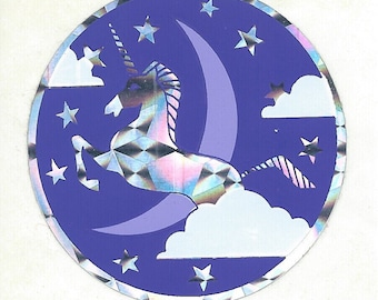 Vintage 80's Prism Unicorn Sticker