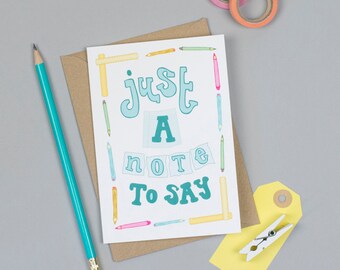Just a Note Greeting Card