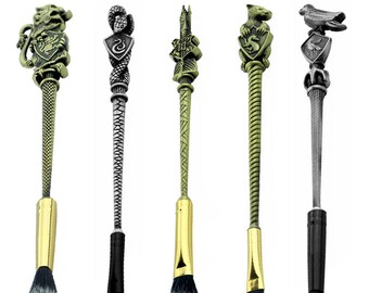 Harry Potter Hogwarts School Badge Make up Brushes Gryffindor/Hufflepuff/Ravenclaw/Slytherin Animal 5pcs Makeup Brush Set Women Girls Gift