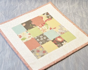 Quilted Candle Mat/Table Topper, Modern Colors