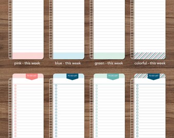 pagemarker for planner bookmark clip-in page marker | laminated wet erase checklist notes | this week | to do list | shpplanners