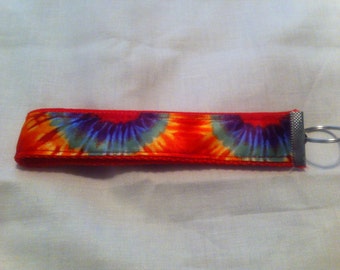 KEY FOB, Tye Dye Wristlet Style Keychain