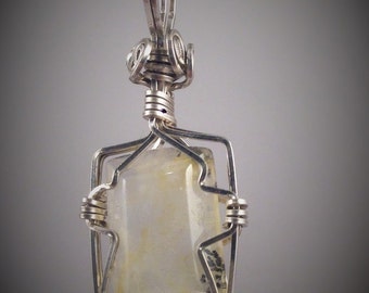 Dendrite sterling silver pendant