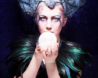 Horns headpiece headdress antlers Devil Maleficent Pan forest Demon antlers
