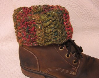 Crochet Boot Cuff,Boot Cuffs,Pink&Green Boot Cuffs,Boot Topper,Boot Sleeves,Boot Socks,Teen Fashion,Women's Fashion,Feminine Boot Cuffs,Boho